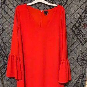 3/4 Sleeve Red Dress